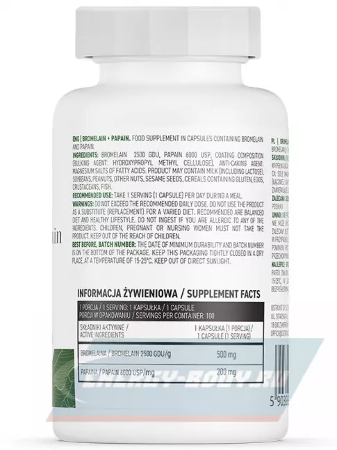  OstroVit Bromelain + Papain 100 веган капсул