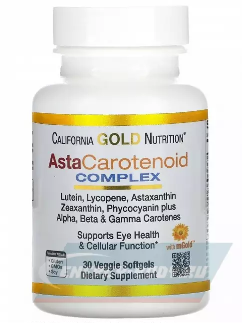  California Gold Nutrition AstaCarotenoid Complex 30 веган капсул