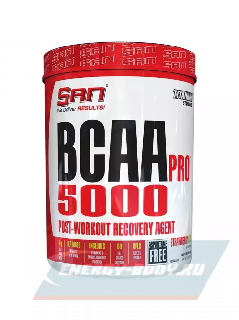 ВСАА SAN BCAA-PRO 5000 2:1:1 340 г, Клубника - Киви