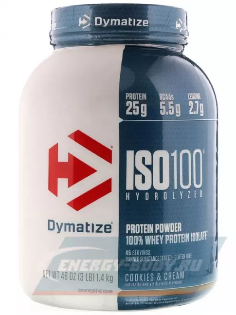  Dymatize ISO100 Hydrolyzed 1400 г, Бисквит со сливками