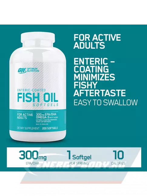Omega 3 Optimum Nutrition Fish Oil softgels 100 капсул, Нейтральный