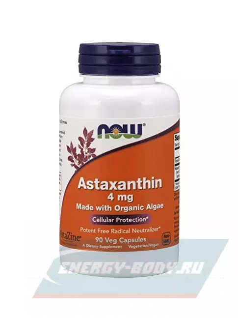 NOW Foods Astaxanthin 4 mg 90 капсул NOW Foods Astaxanthin 4 mg 90 капсул