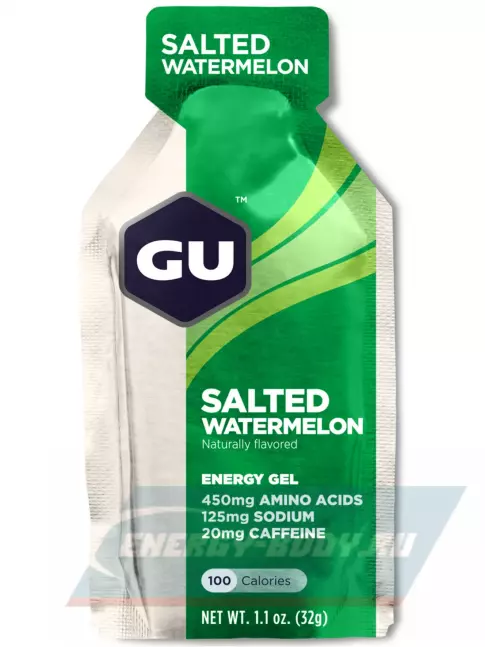 Энергетический гель GU ENERGY GU Original Energy Gel 20mg caffeine 32 г, Соленый Арбуз
