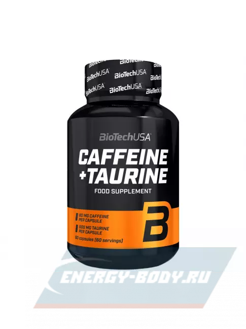 Энергетик BioTechUSA Caffeine + Taurine 60 капсул Энергетик BioTechUSA Caffeine + Taurine 60 капсул
