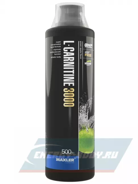 L-Карнитин MAXLER L-Carnitine 3000 500 мл, Зеленое яблоко