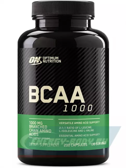 ВСАА Optimum Nutrition BCAA 1000 200 капсул