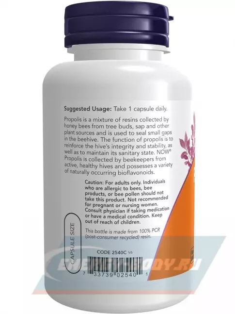  NOW FOODS Propolis 1500 mg 100 капсул