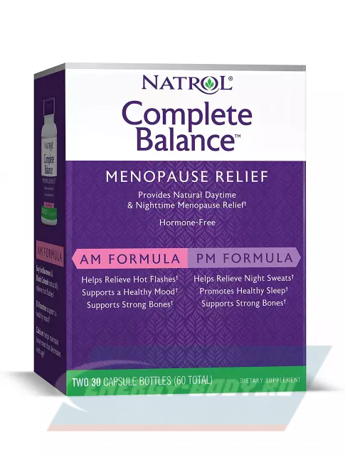  Natrol Complete Balance for menopause AM&PM formula 30+30 caps 30+30 капсул, Нейтральный