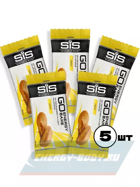 Батончик энергетический SCIENCE IN SPORT (SiS) GO Energy Bake 5 x 50 г, Лимон Батончик энергетический SCIENCE IN SPORT (SiS) GO Energy Bake 5 x 50 г, Лимон