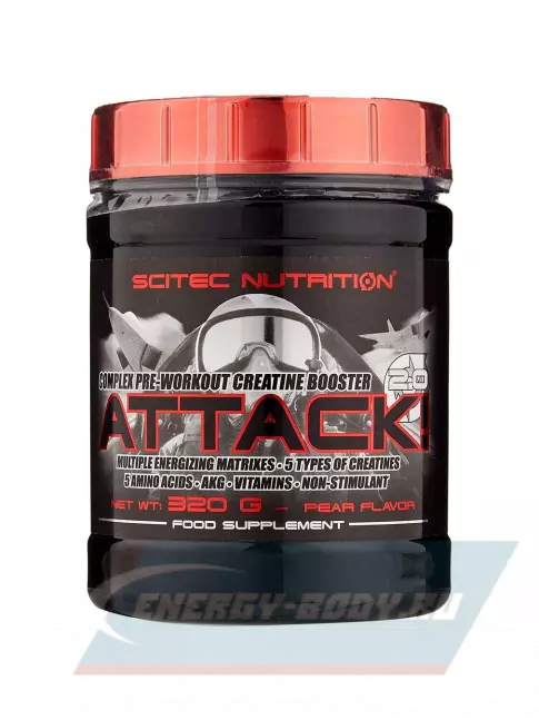 Предтерник Scitec Nutrition Attack 2.0 320 г, Груша
