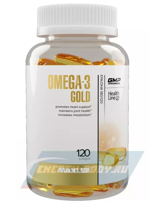 Omega 3 MAXLER Omega-3 Gold (USA) 120 капсул