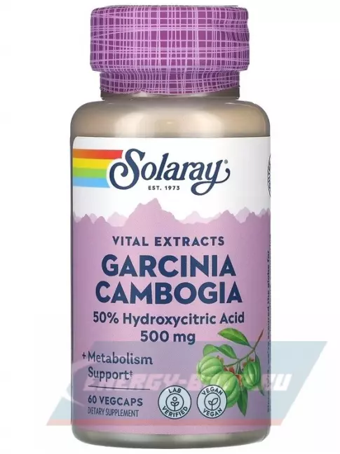  Solaray Garcinia Cambogia Fruit Ext 500mg 60 веганских капсул