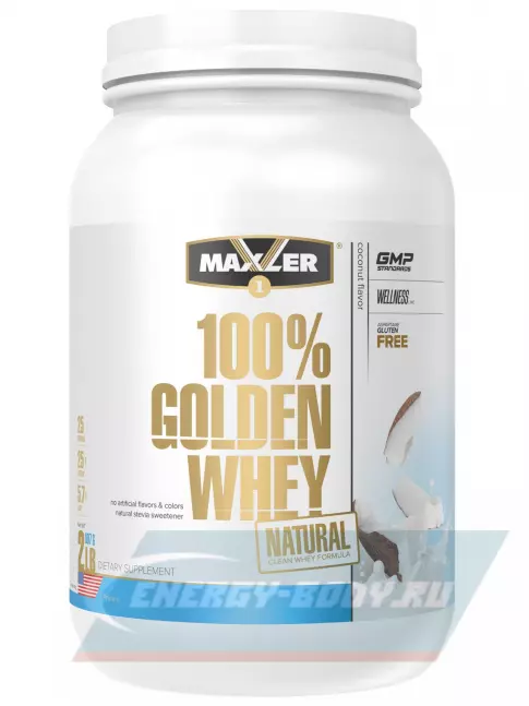 MAXLER Golden Whey Natural 907 г, Кокос MAXLER Golden Whey Natural 907 г, Кокос