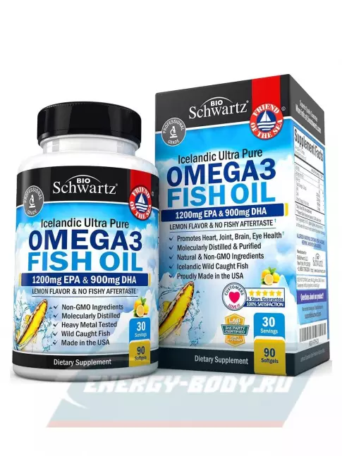 Omega 3 BioSchwartz Omega 3 Fish Oil 1200 90 капсул