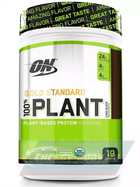  Optimum Nutrition 100% Plant Gold Standard 722 г, Шоколад