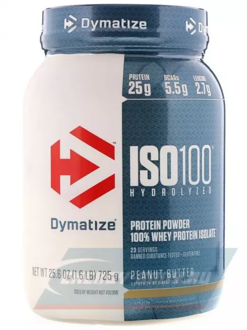  Dymatize ISO100 Hydrolyzed 725 г, Арахисовое масло