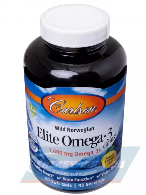 Omega 3 Carlson Labs Elite Omega 3 Wild Norwegian 1600 mg 90 soft gels