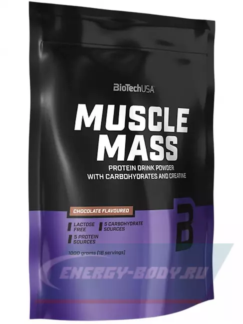 Гейнер BioTechUSA Muscle Mass 1000 г, Шоколад