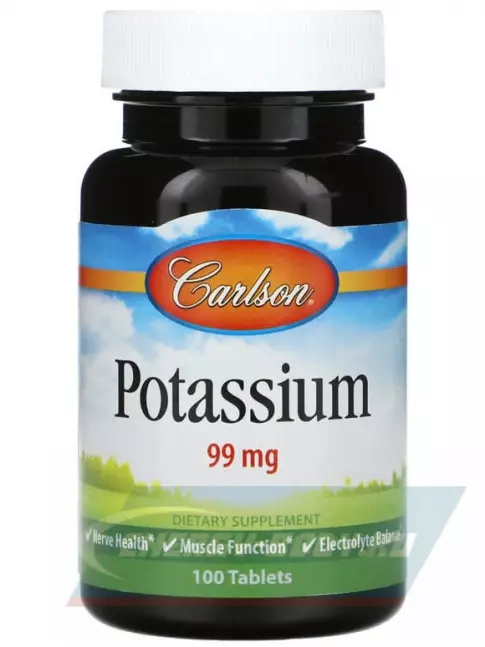 Минералы Carlson Labs Potassium 100 таблеток