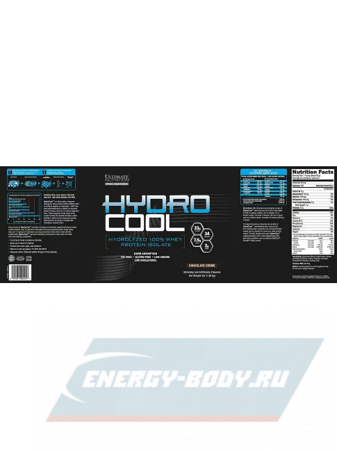  Ultimate Nutrition Hydro Cool Protein Isolate 1360 г, Шоколадный крем