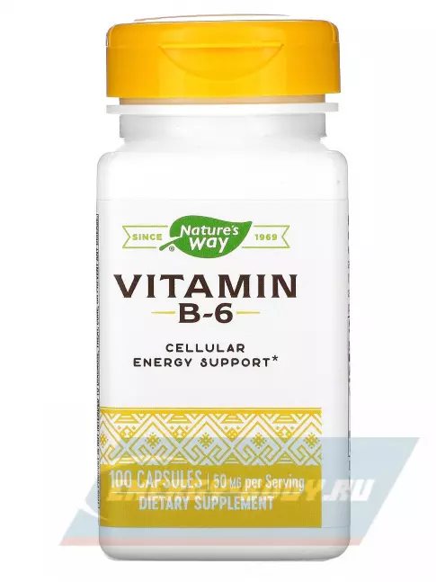  Nature's Way Vitamin B6 50 mg 100 капсул