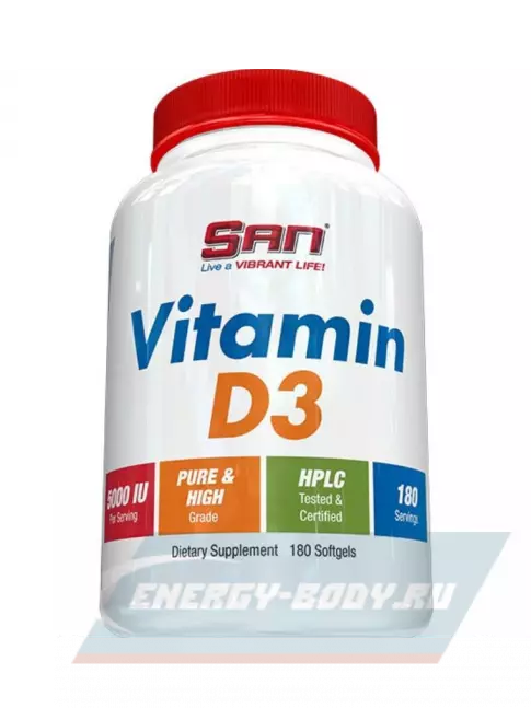  SAN Vitamin D3 5000 ME 180 капсул