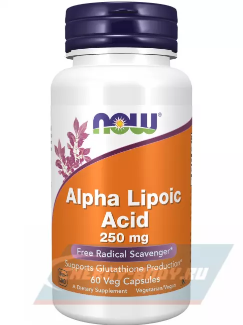 NOW FOODS Alpha Lipoic Acid 250 mg 60 веган капсул
