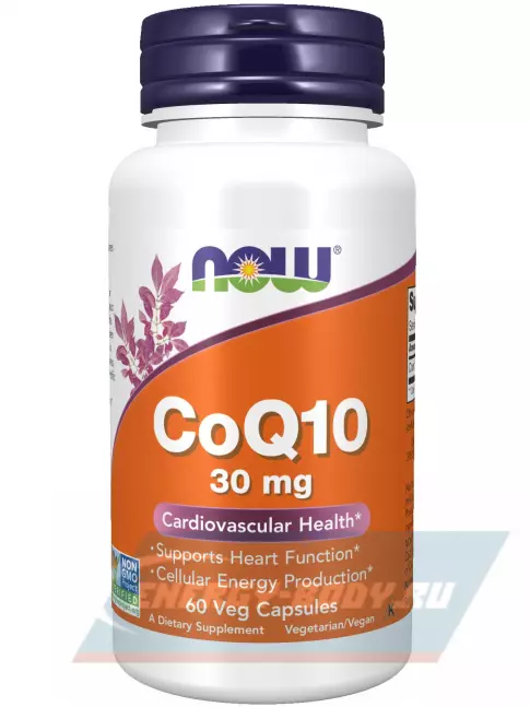  NOW FOODS CoQ10 30 mg – Кофермент Q10 60 веган капсул