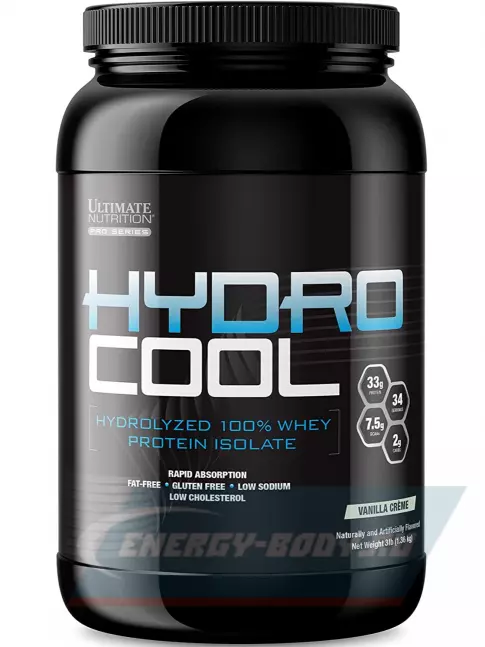  Ultimate Nutrition Hydro Cool Protein Isolate 1360 г, Ванильный крем