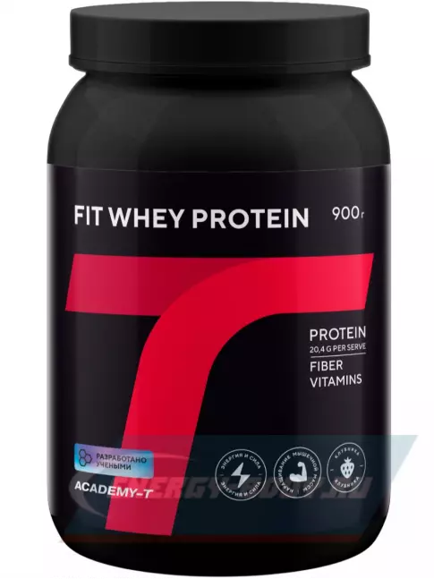 Академия-Т Fit Whey Protein 900 г, Клубника Академия-Т Fit Whey Protein 900 г, Клубника