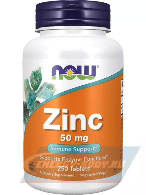  NOW FOODS Zinc Gluconate 50 mg 250 таблеток
