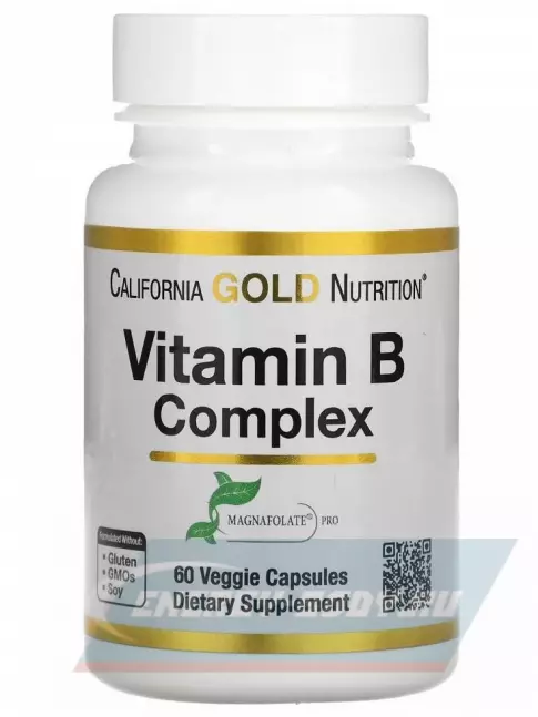  California Gold Nutrition Vitamin B Complex 60 веган капсул