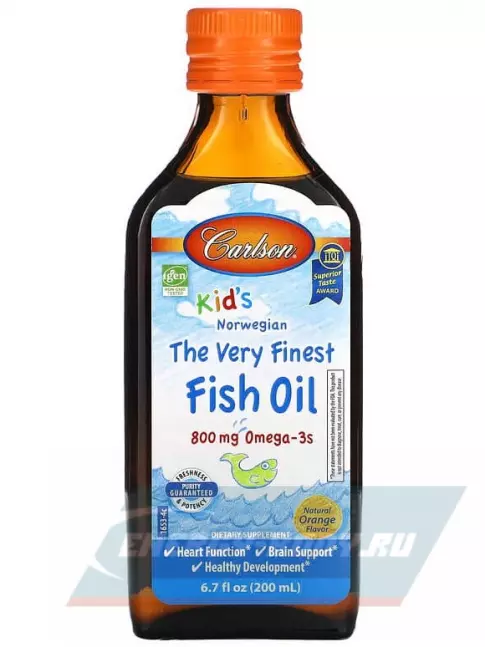 Omega 3 Carlson Labs Kids VFFO 200 мл, Orange