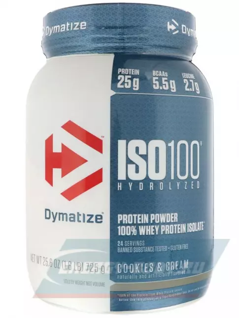  Dymatize ISO100 Hydrolyzed 725 г, Бисквит со сливками