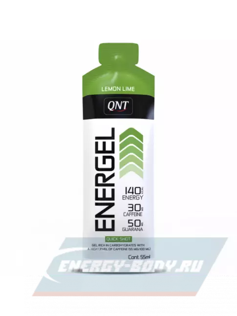 Энергетический гель QNT ENERGY GEL 30mg caffeine 5 x 55 мл, Лимон-Лайм