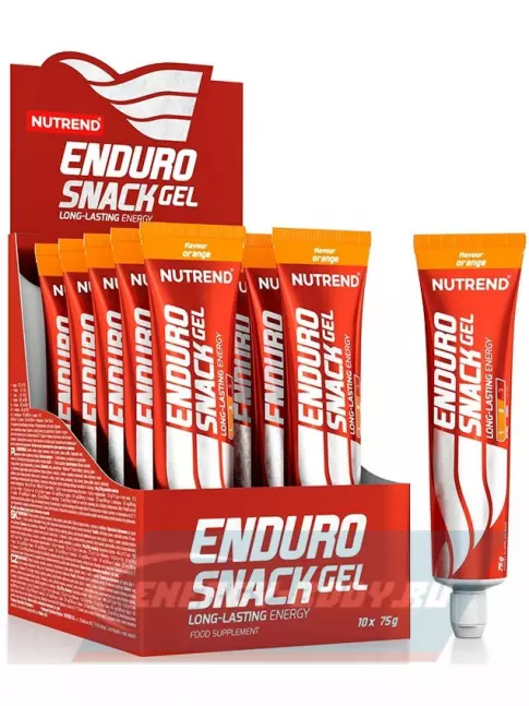 Энергетический гель NUTREND EnduroSnack туба 10 x 75 г, Апельсин