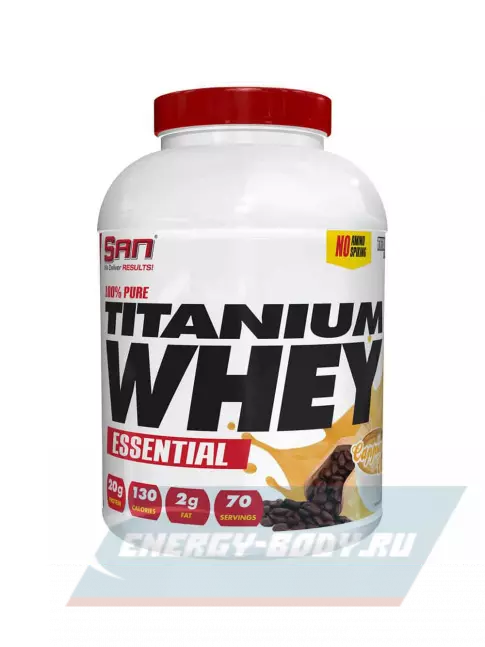  SAN 100% Pure Titanium Whey 2240 г, Капучино со сливками