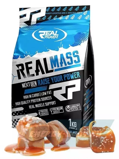 Гейнер Real Pharm Real Mass 1000 г, Карамель