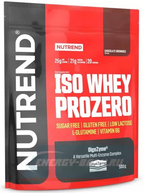  NUTREND Iso Whey Prozero 500 г, Шоколадный брауни