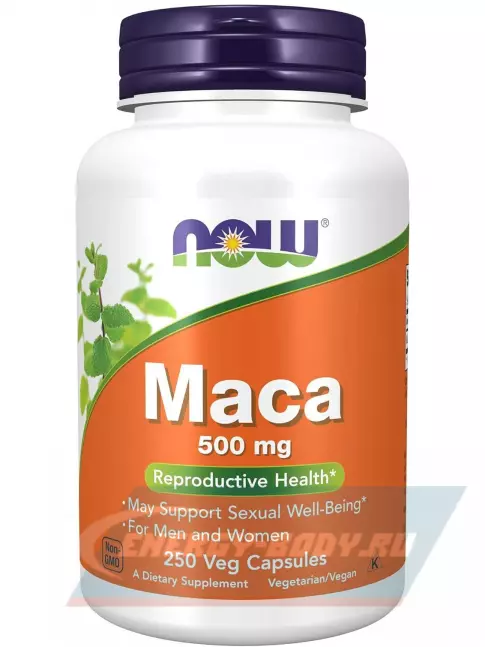  NOW FOODS Maca 500 mg 250 веган капсул