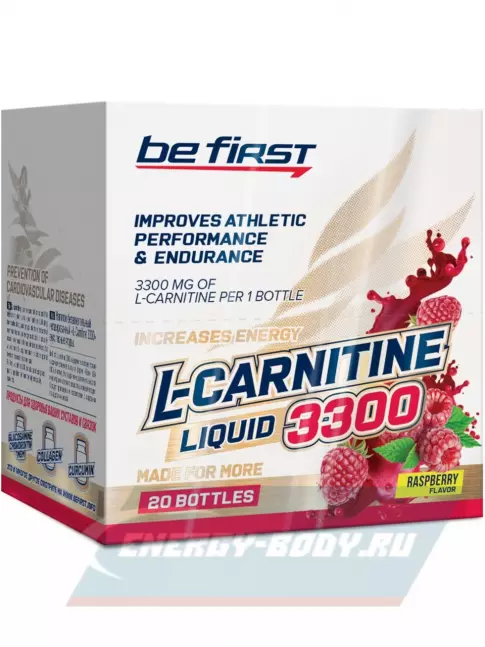 L-Карнитин Be First L-Carnitine Liquid 3300 mg 20 х 25 мл, Малина