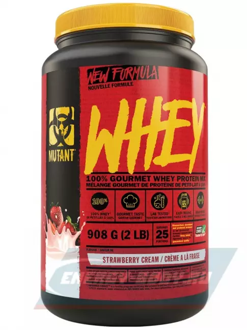 Mutant Whey 908 г, Клубничный крем Mutant Whey 908 г, Клубничный крем