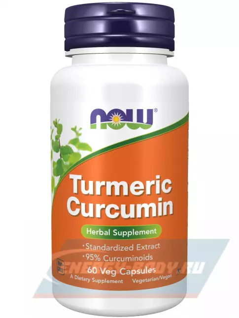  NOW FOODS Turmeric Curcumin Extract 665 mg 60 веган капсул