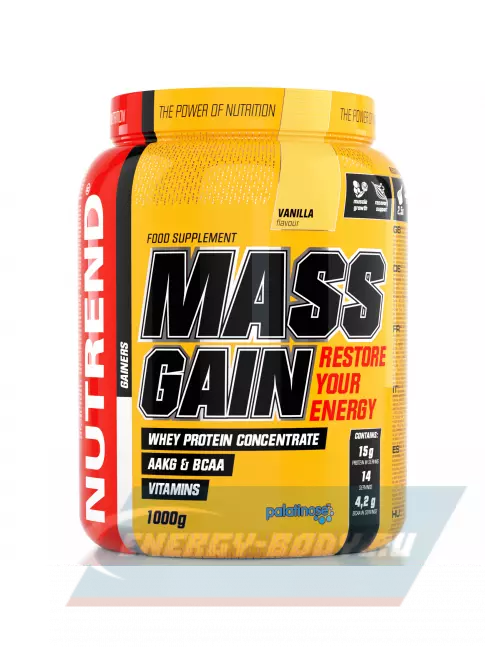Гейнер NUTREND MASS GAIN 1000 г, Ваниль