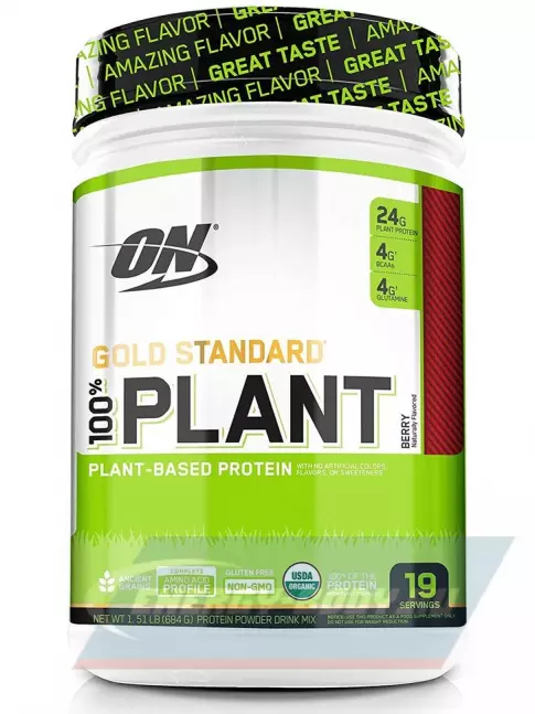  Optimum Nutrition 100% Plant Gold Standard 722 г, Ягодный