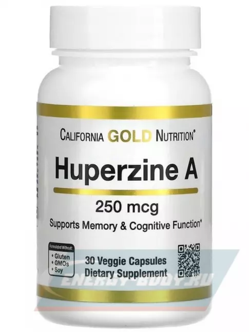  California Gold Nutrition Huperzine A 250 mcg 30 вегетарианских капсул