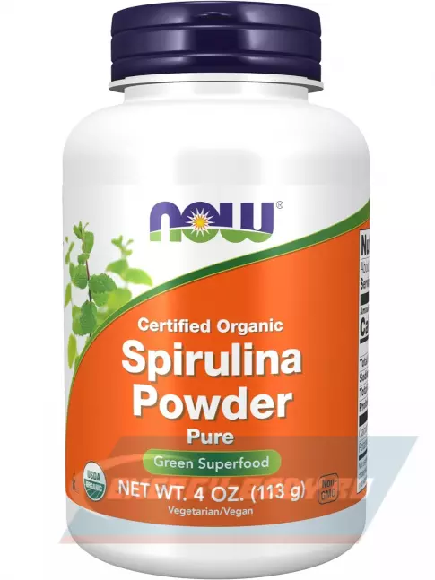  NOW FOODS Spirulina Powder 113 г, Натуральный