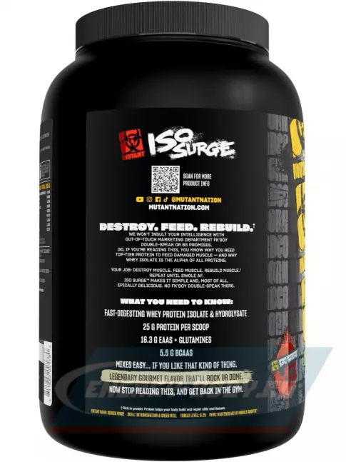  Mutant Iso Surge 727 г, Печенье и Сливки