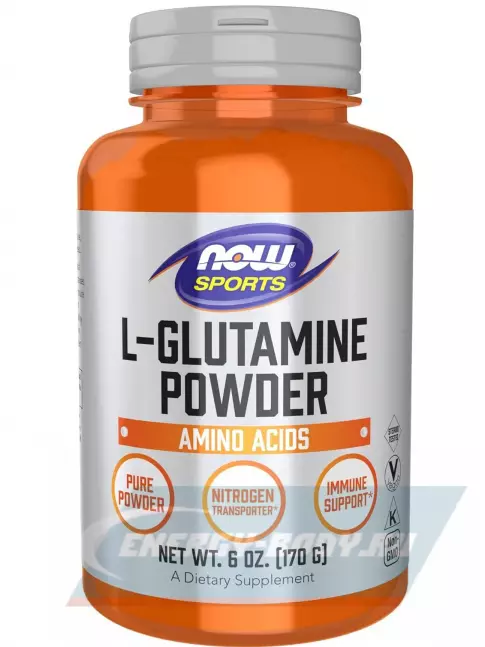 Глютамин NOW FOODS L-Glutamine Powder 170 г, Натуральный