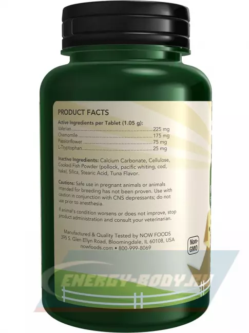  NOW FOODS Pet Relaxant 90 жевательных таблеток